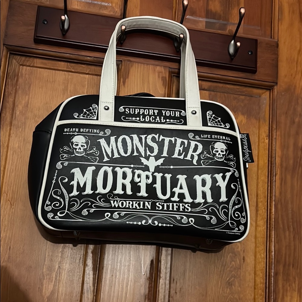 Sourpuss Black and White Gothic Tote Bag